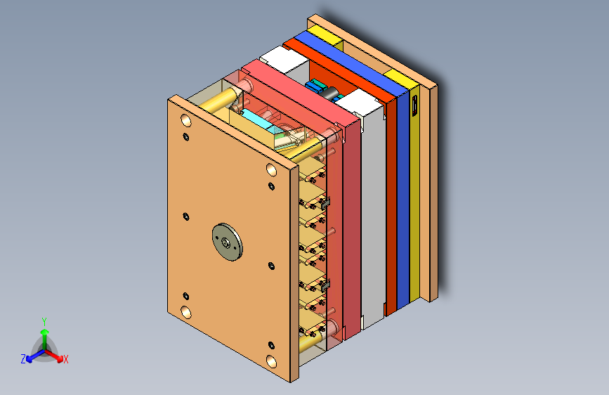 变速箱模具对激振
