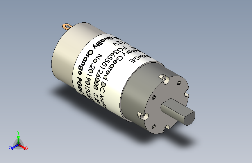 橙色行星齿轮直流电机+12V+970+转_分钟+14.5+牛-厘米+PG36M555-5.2K