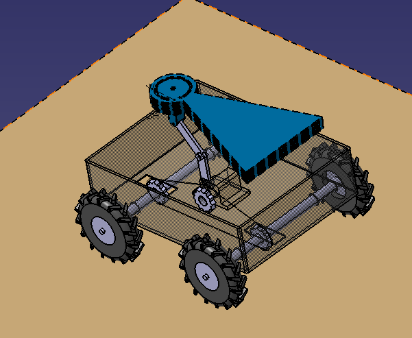 带太阳能可伸缩的Rover