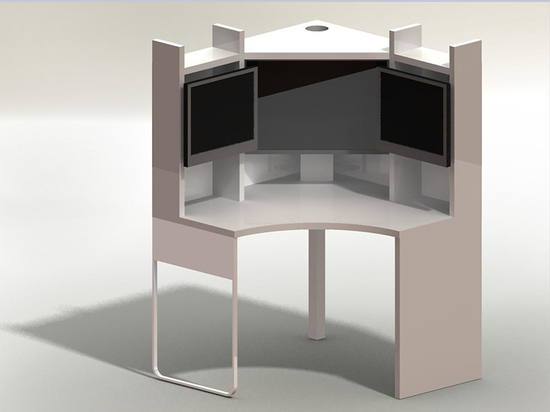 宜家 MICKE 三显示器支架