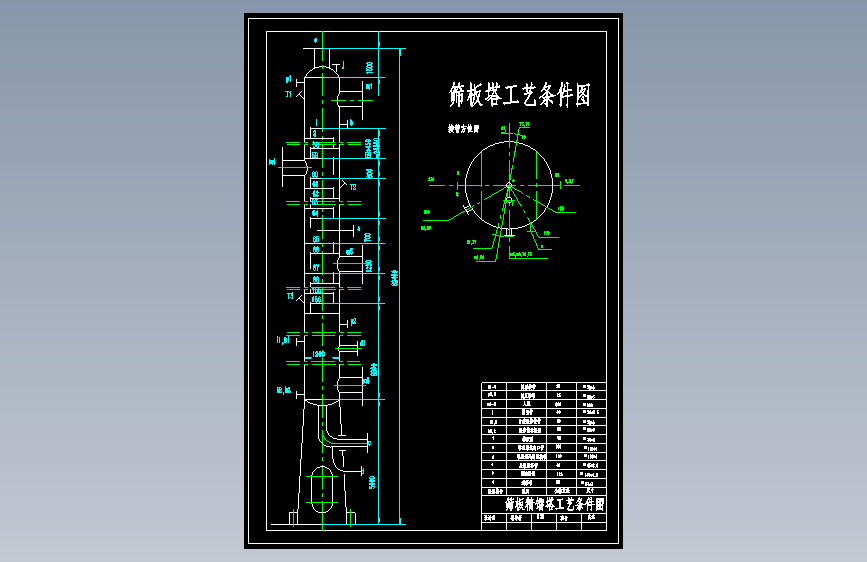 筛板精馏塔工艺流程及工艺条件图