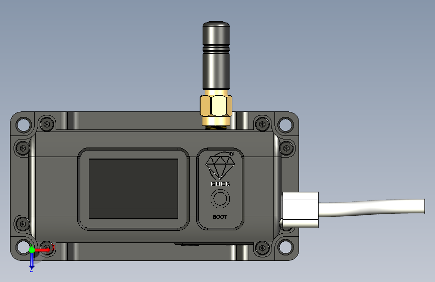 ESP-32 T3S3 LoRa 壁挂盒 俯视图