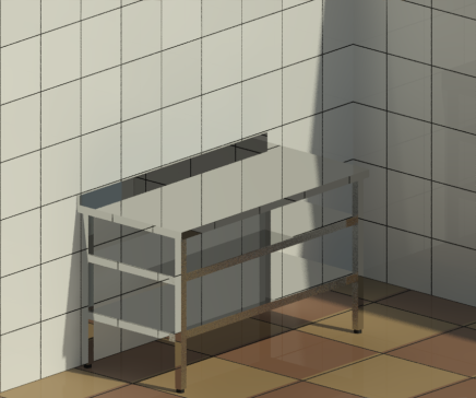 Revit 家族桌子 带两个搁板的工业壁