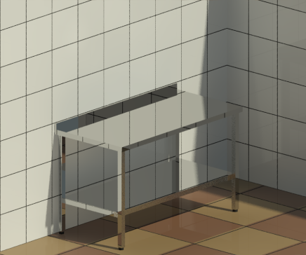 Revit 家族桌子 工业墙带架子 Revit 家族 工业墙带架子