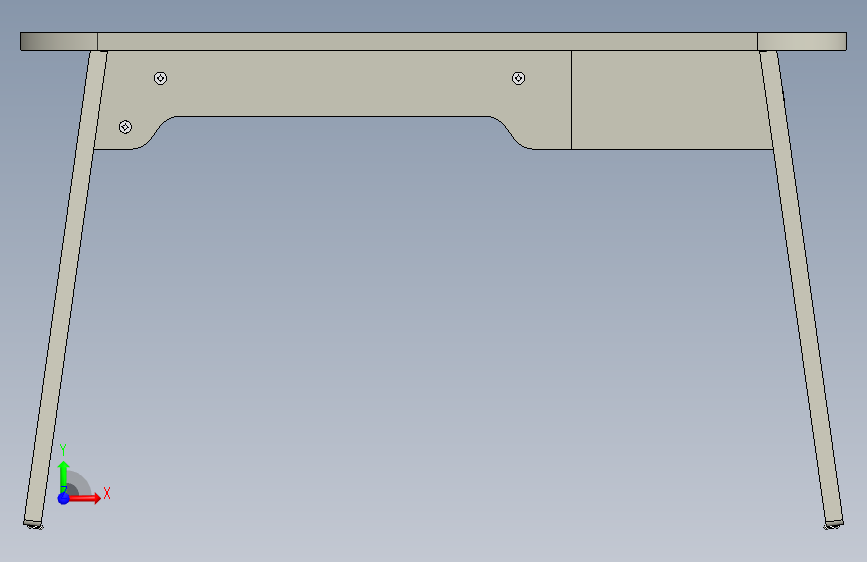 儿童桌 - 儿童桌 正面视图