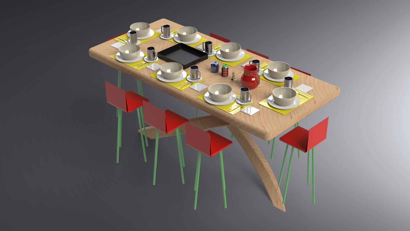 高级SolidWorks装配 - 假日餐桌设置