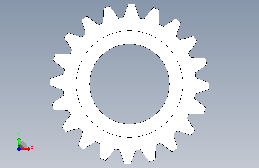 使用+CATIA+V5+的齿轮 正面视图