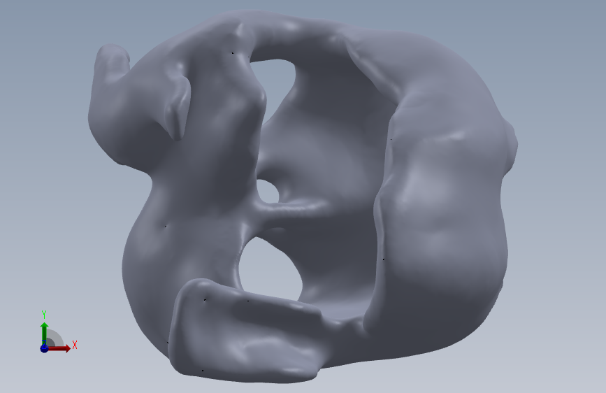 SolidWorks的膝骨设计。 正面视图
