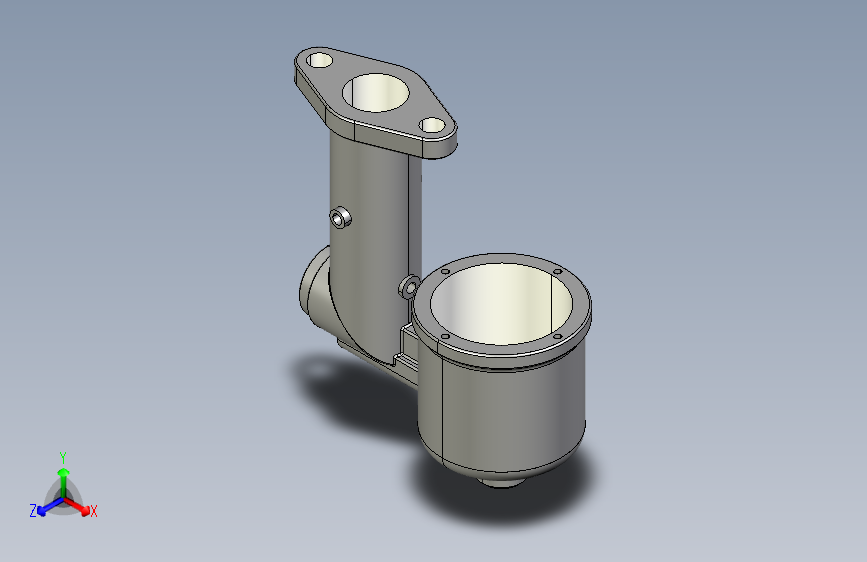 Solidworks设计的化油器本体。