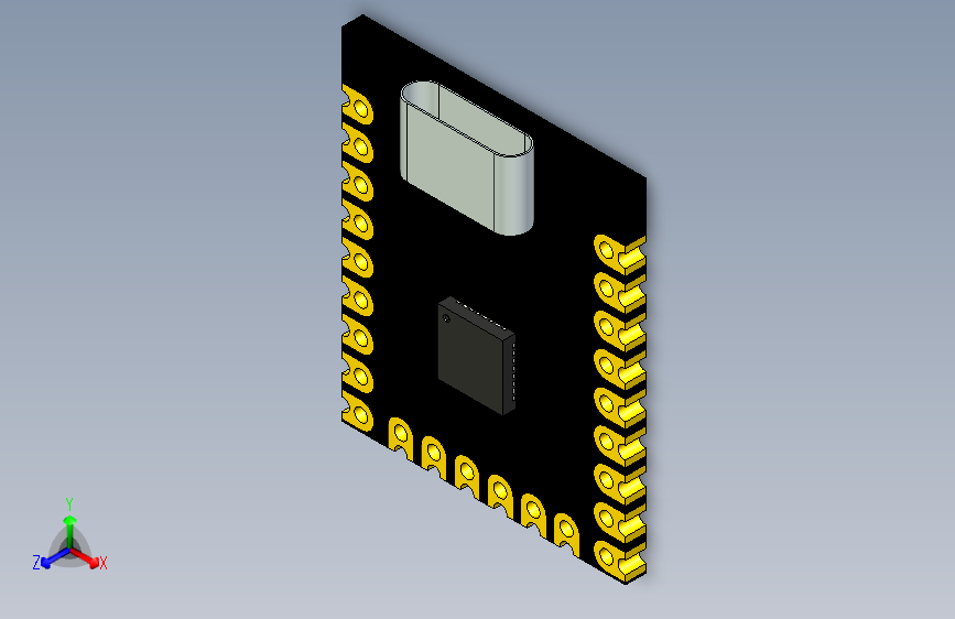 带USB的Arduino Nano克隆模型。