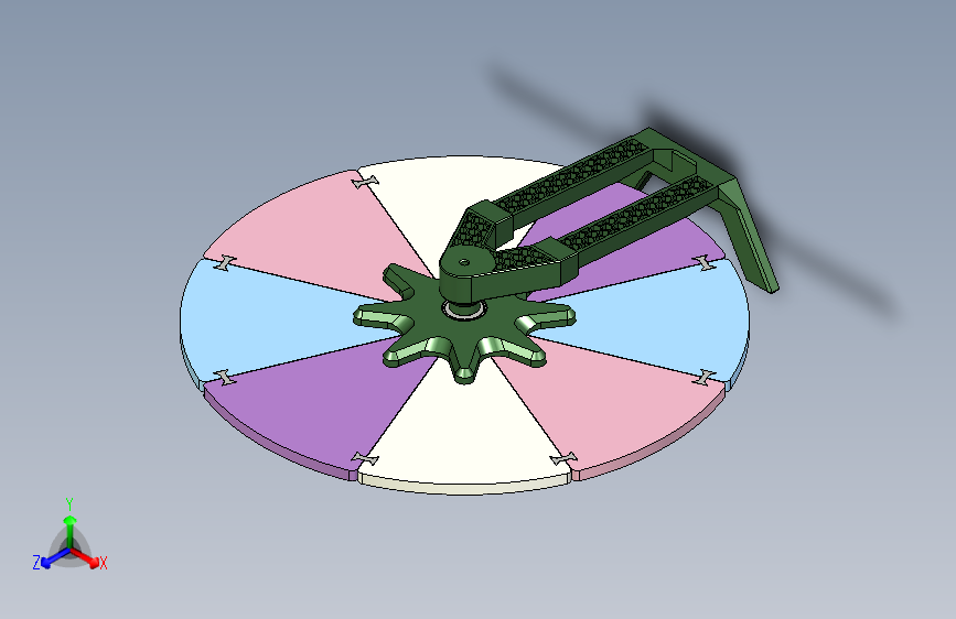 咖啡店奖品基础上的3D打印轮盘。