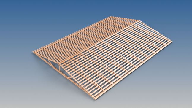 建筑玩具的屋顶