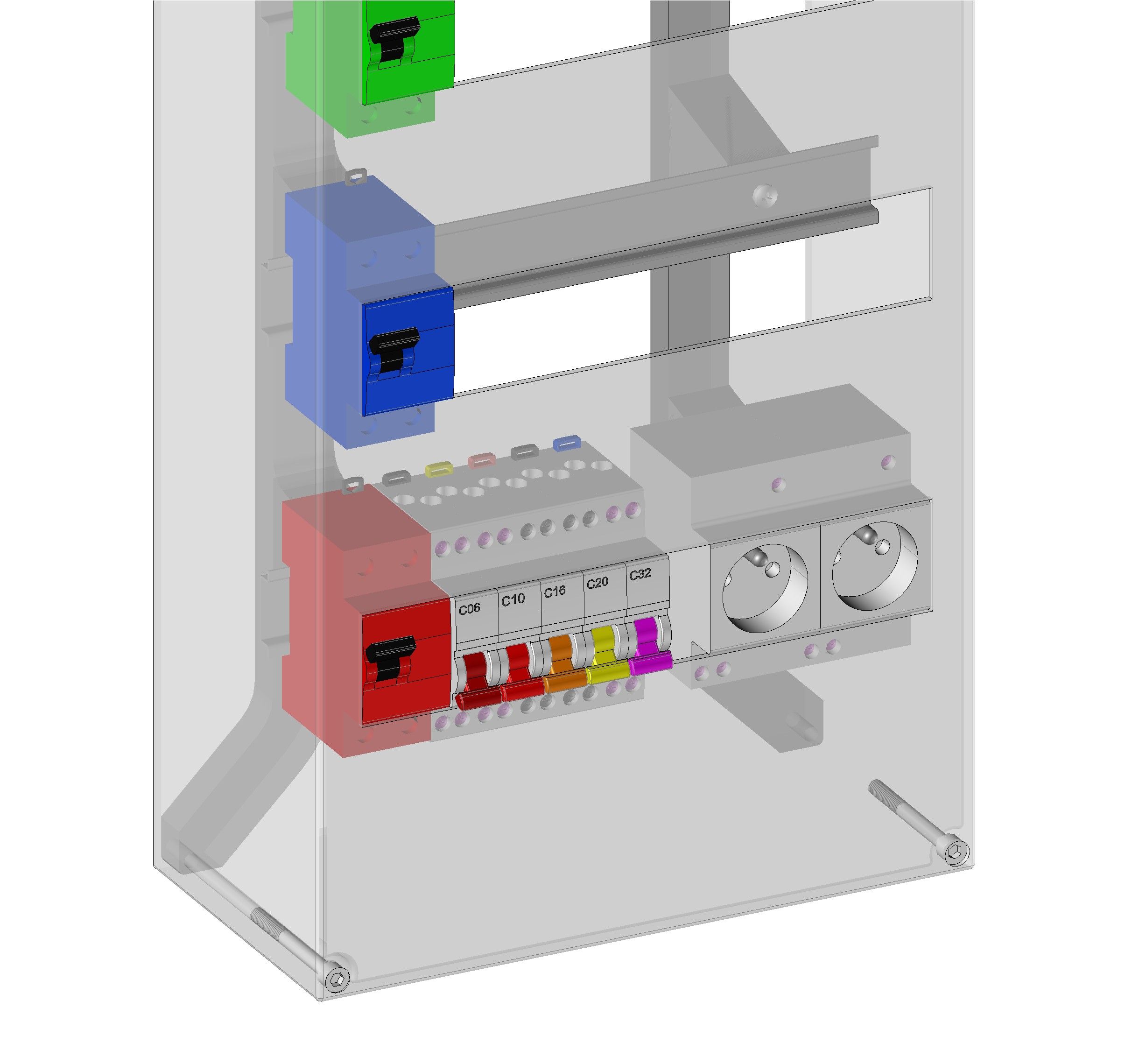 配送板 230V. 250 mm