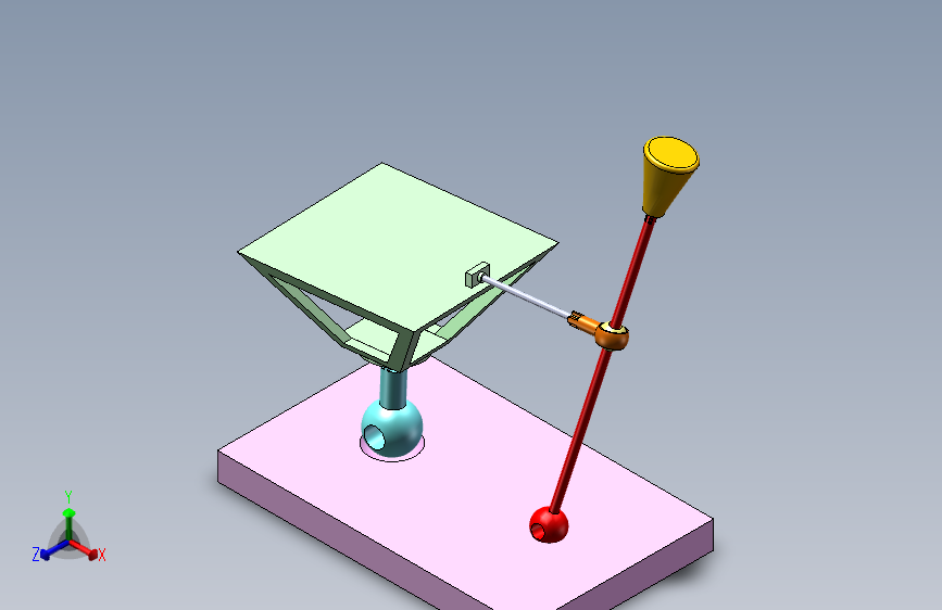 手动杠杆机构（3-自由度）用于角度调整
