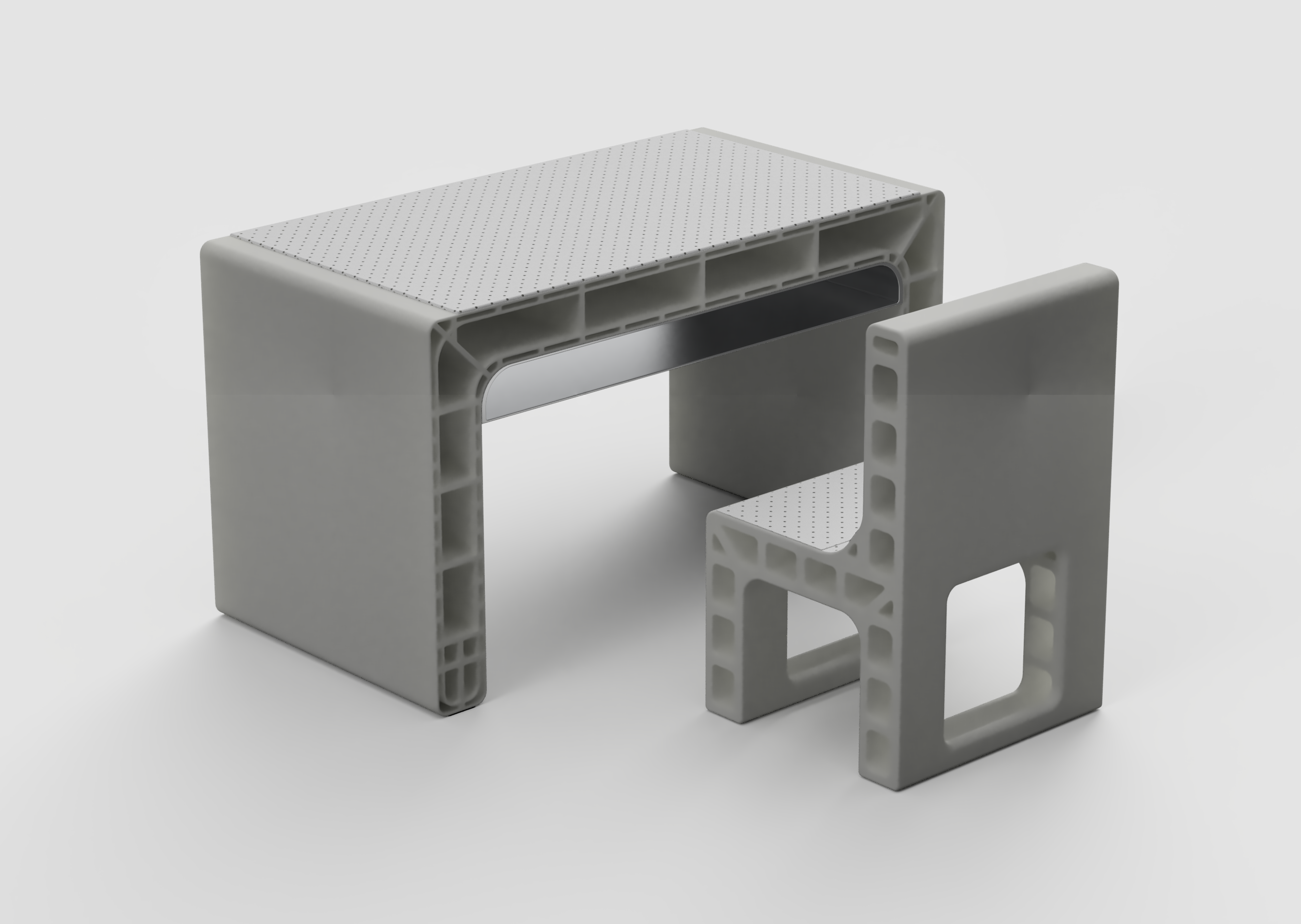 未来派型办公桌_桌子和椅子