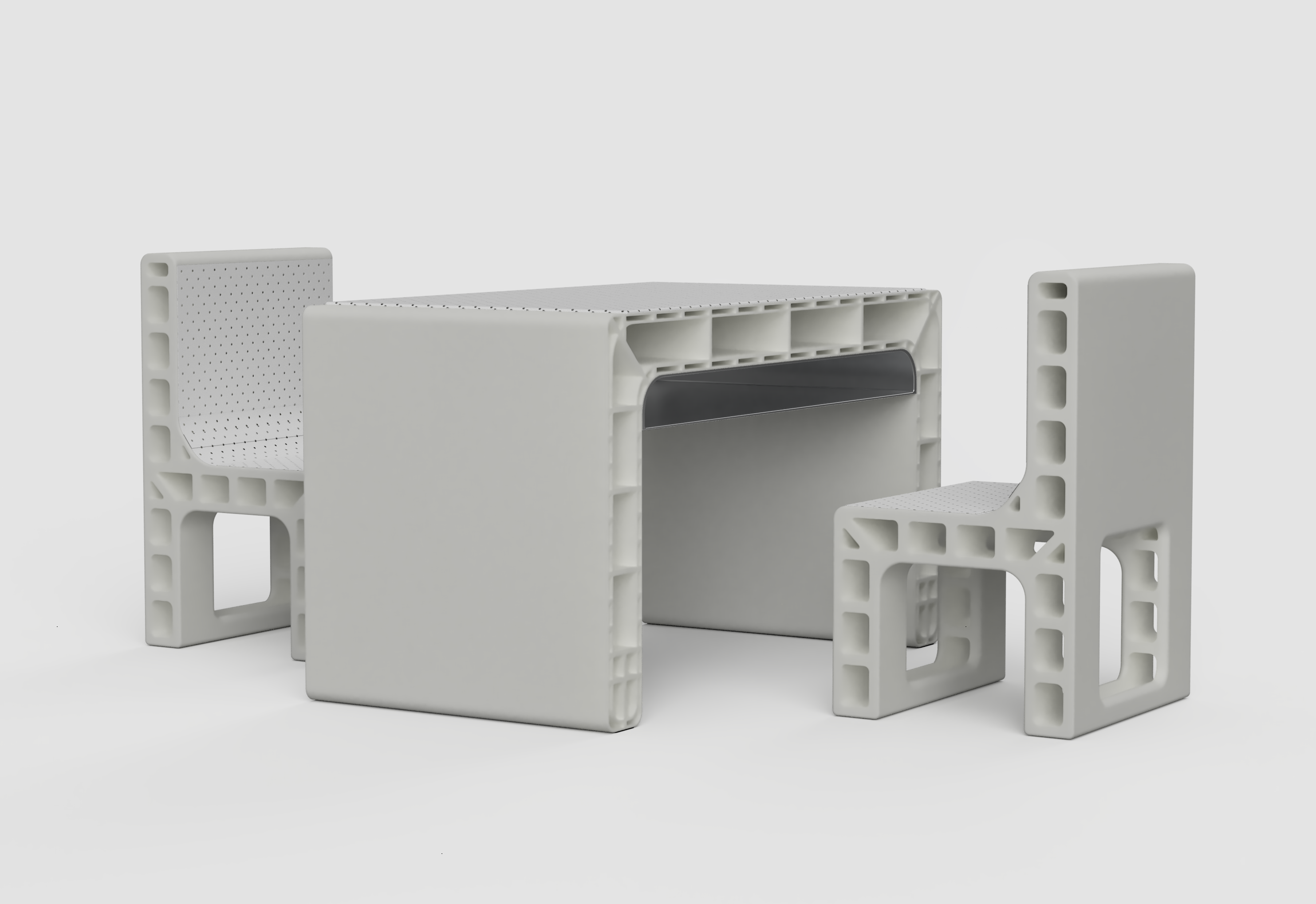 未来派型办公桌_桌子和椅子