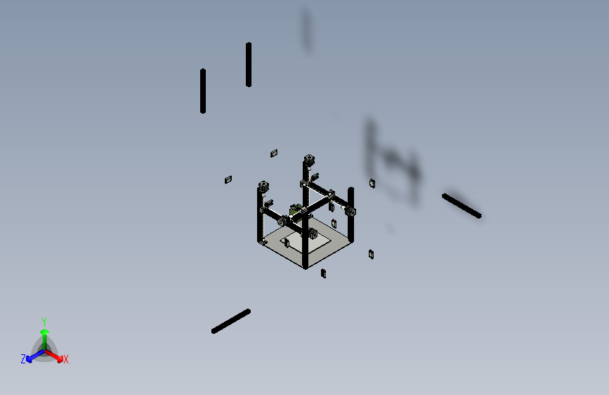 固定打印床的3D打印机模型