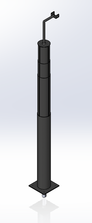 集成操作的飞艇桅杆