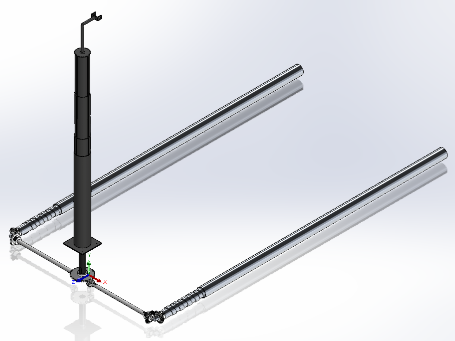 集成操作的飞艇桅杆