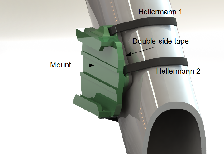 索尼运动相机山地车车架侧装