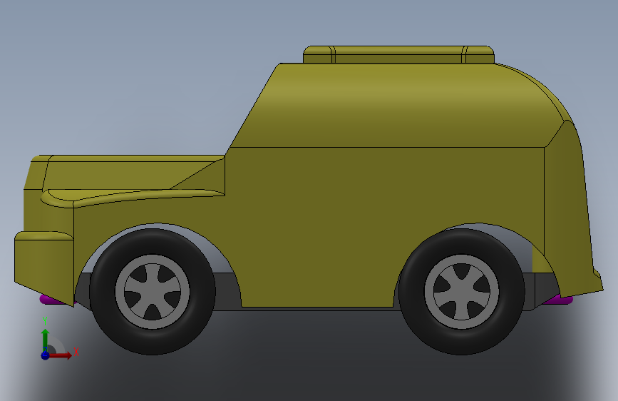 玩具车 正面视图