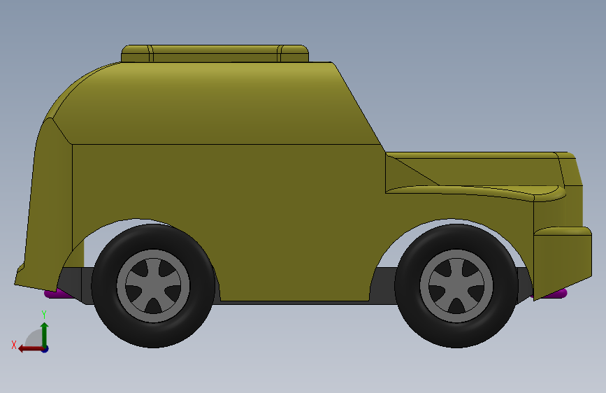 玩具车 背面视图