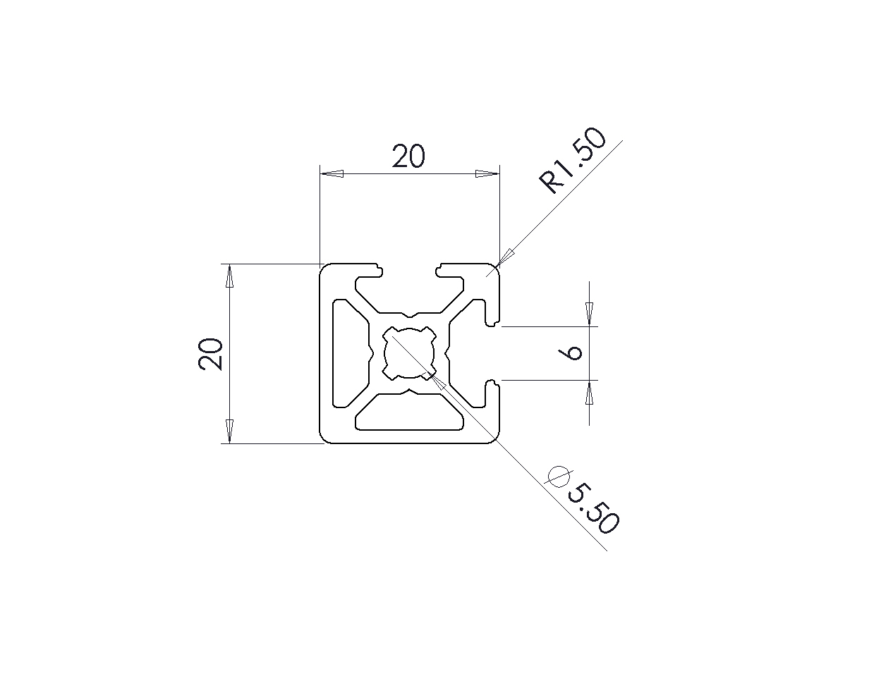 20X20 2NVS BR 铝型材