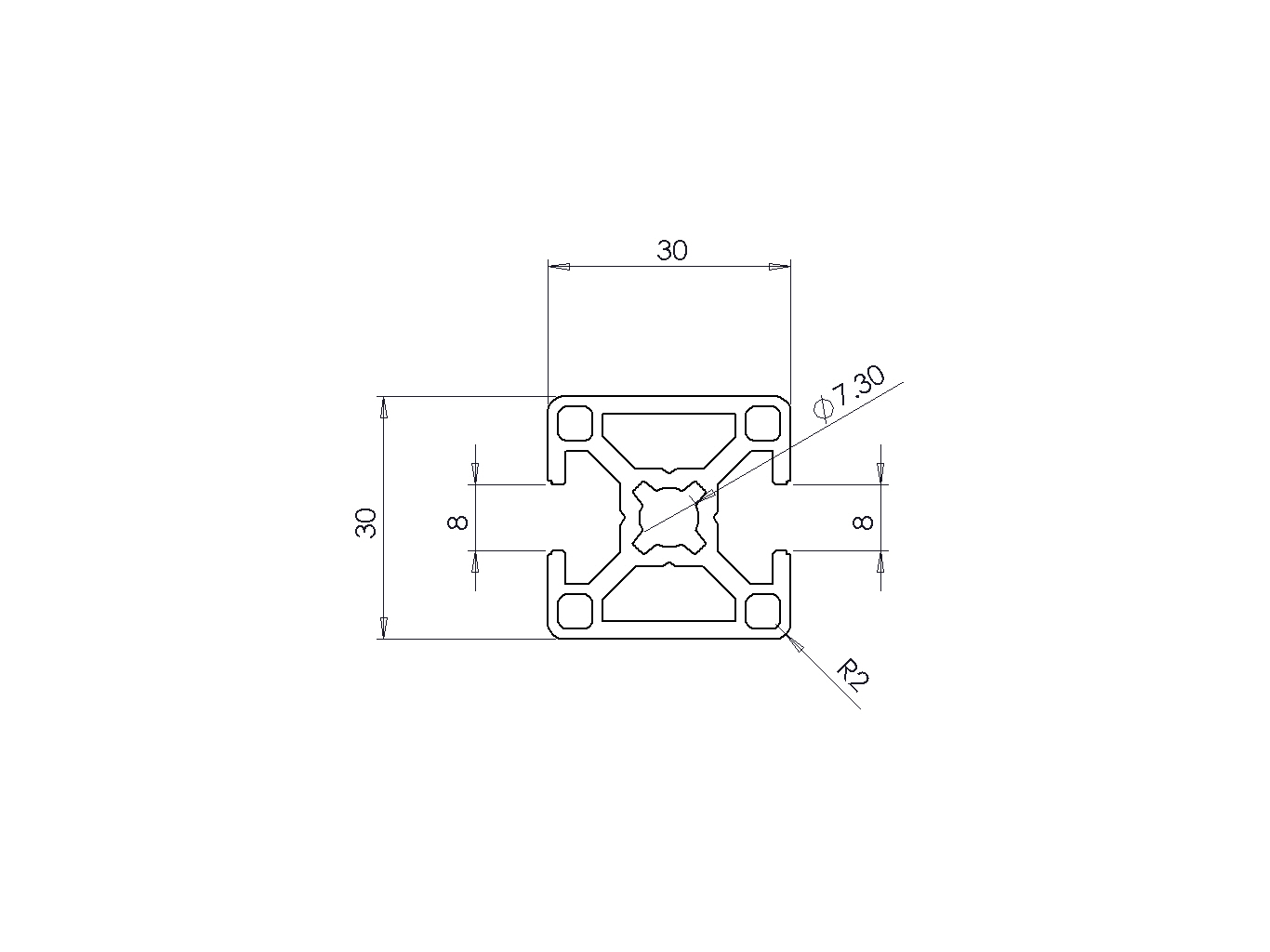 30X302N BR 铝型材