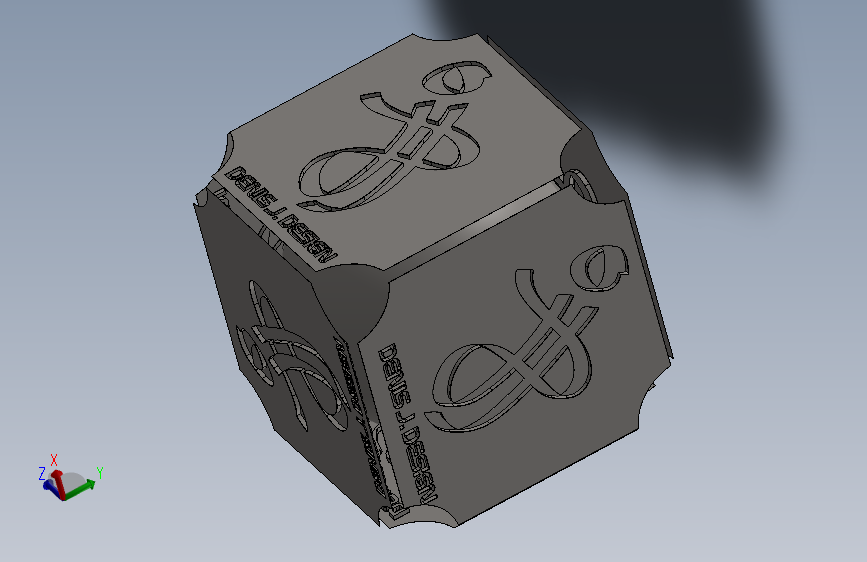 Denis J. 3D 标志字体插图