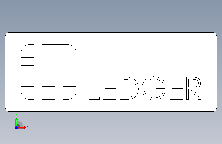 LEDGER 标志 正面视图