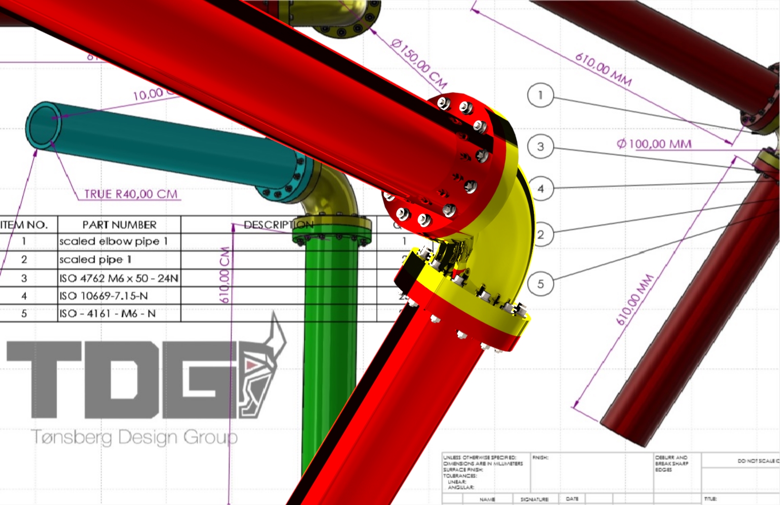 安装的肘形管道