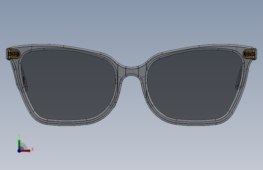 蝴蝶 sunglasses 正面视图