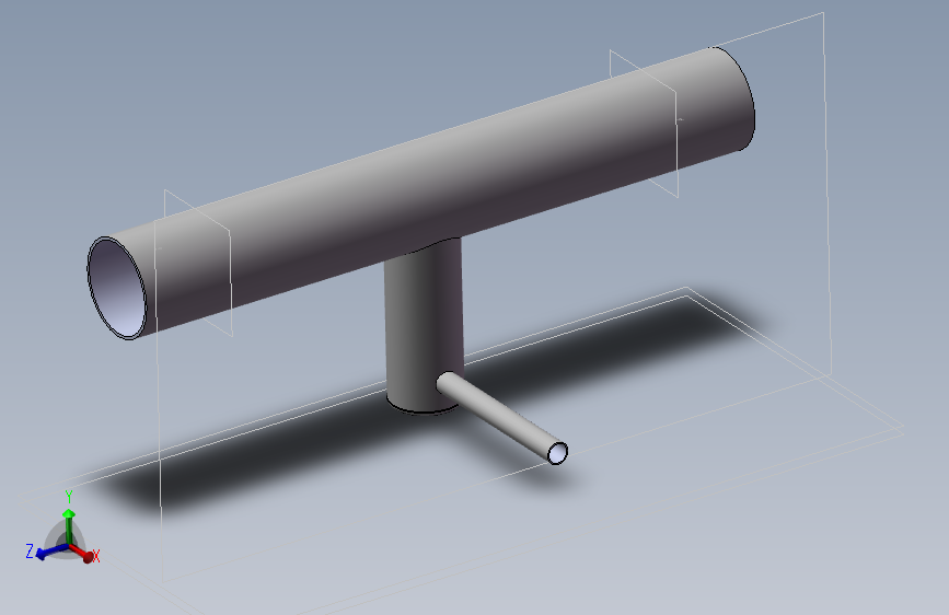 钢套钢直埋蒸汽管道侧疏水节SolidWorks设计