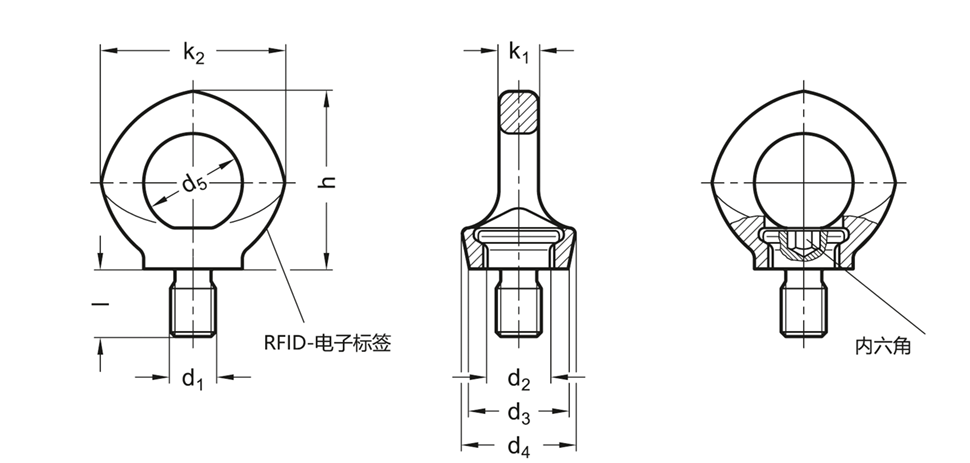 GN5815碳钢吊环可旋转elesaganter伊莉莎冈特