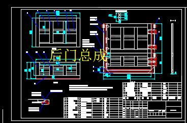 自卸车车厢CAD图 338202 背面视图