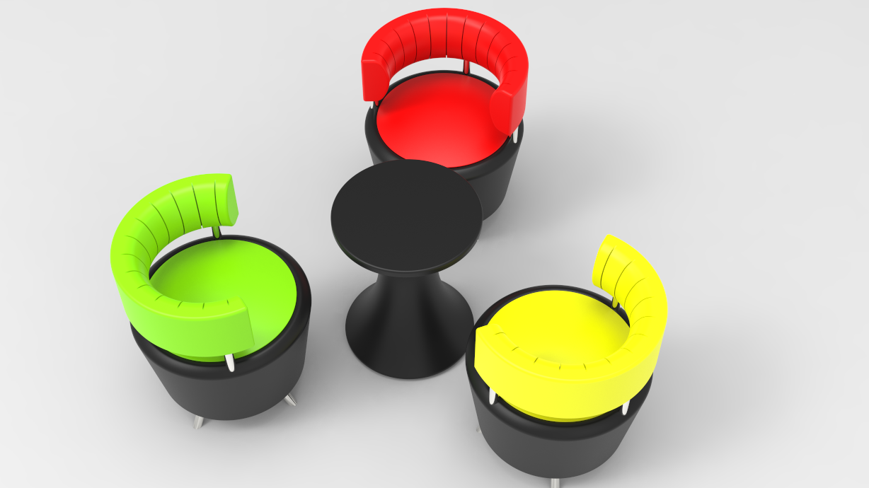 早餐家具 - 1(咖啡桌和椅子) (1)