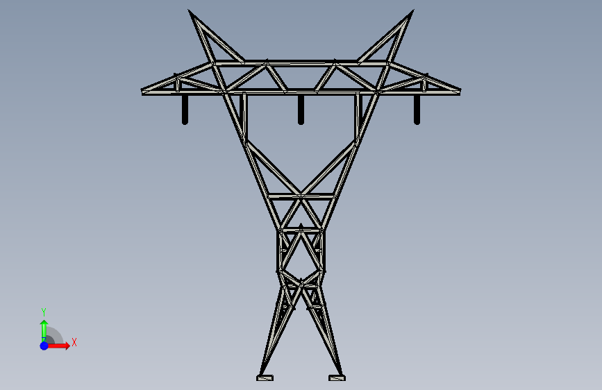 电塔输电塔transmission-tower-structure 正面视图