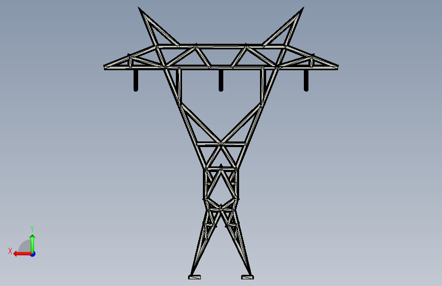 电塔输电塔transmission-tower-structure 背面视图