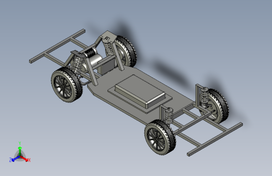 电动汽车底盘三维模型SolidWorks三维 通用格式