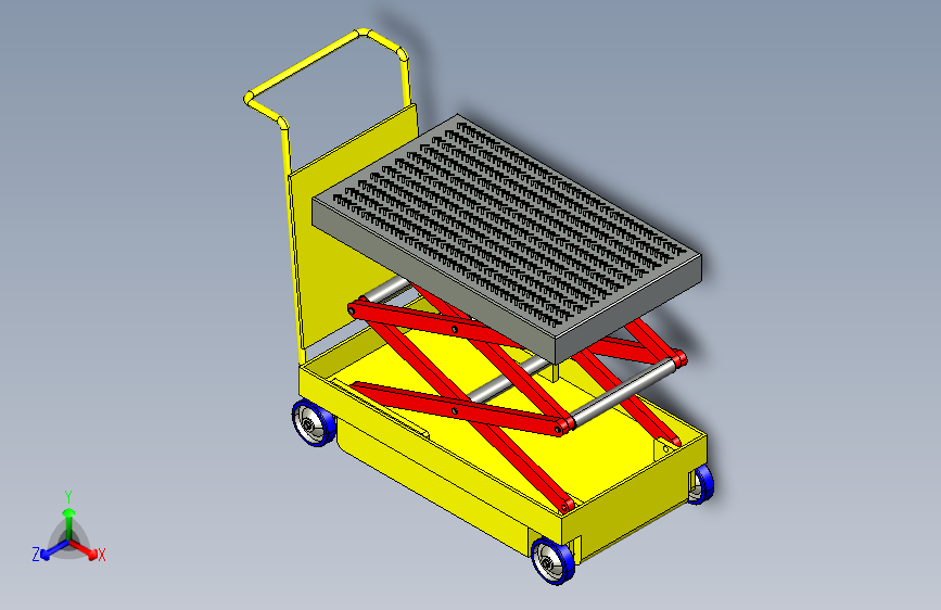 电动液压升降平台车SolidWorks设计 通用格式 184534