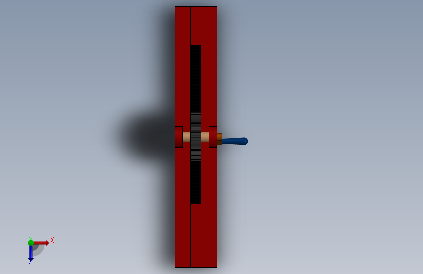 Kremayer - Pinyon 系统的说明和详细的 Solidworks 安装图 俯视图
