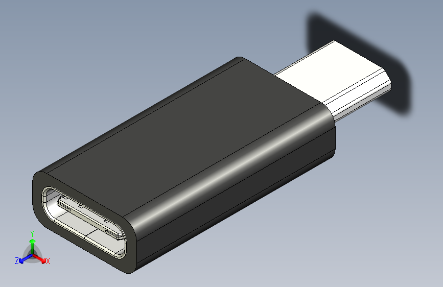 USB C 转 Micro USB 转换器 主视图