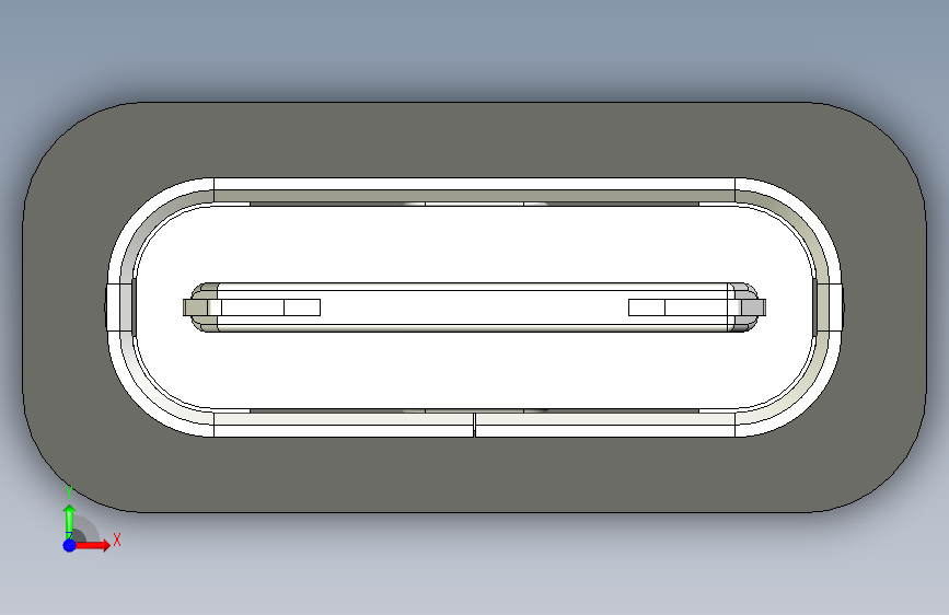 USB C 转 Micro USB 转换器 正面视图