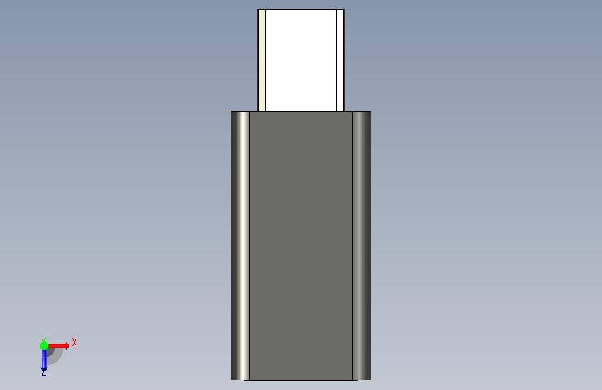USB C 转 Micro USB 转换器 俯视图