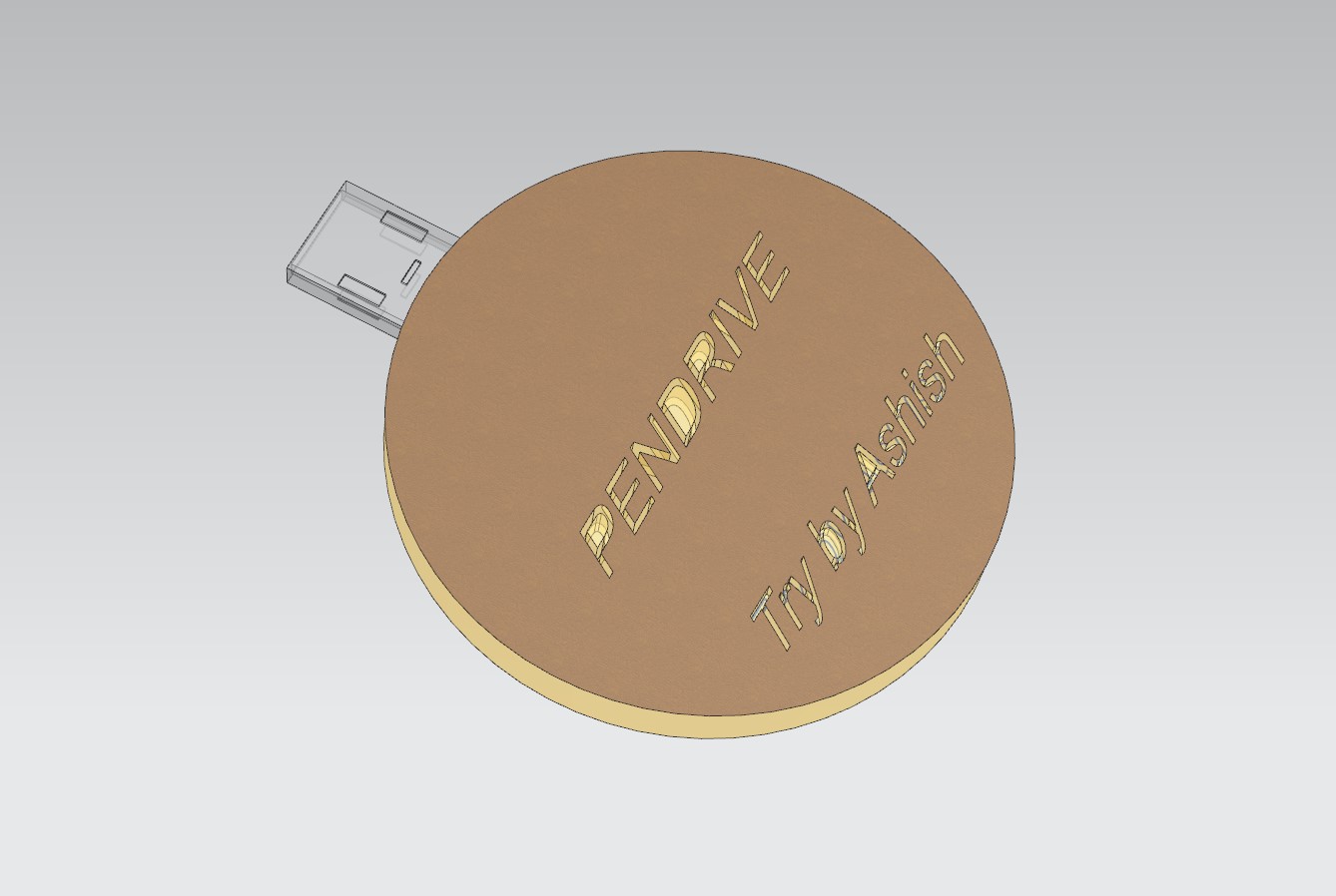 带名字的圆形闪存盘