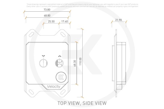 EK Velocity 带 AMD 安装板