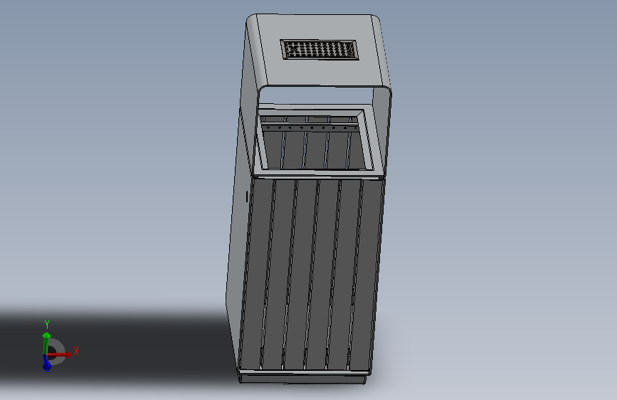 铝制前开式垃圾桶