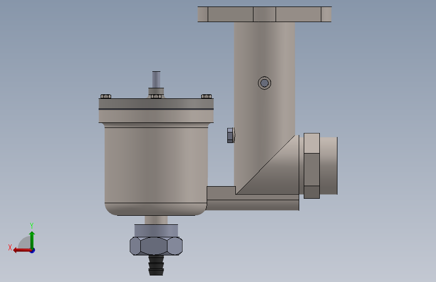 化油器 SolidWorks 图纸 背面视图