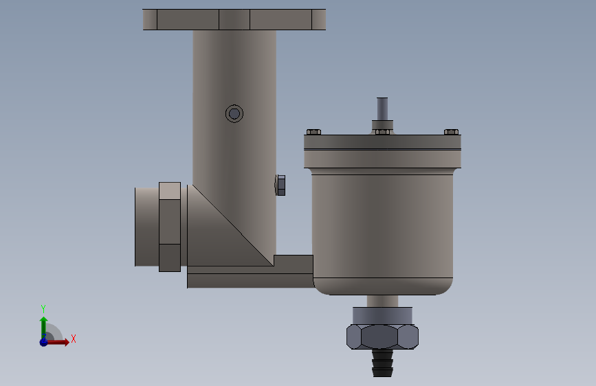 化油器 SolidWorks 图纸 正面视图