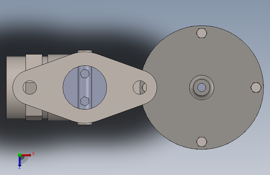 化油器 SolidWorks 图纸 俯视图